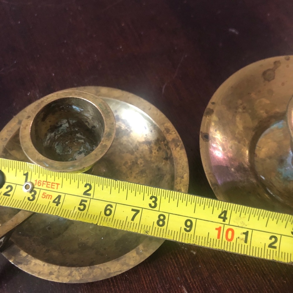 Vintage Brass Candle Stick Holders. 2. - Picture 3 of 3